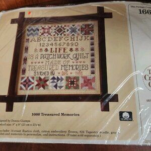 The Creative Circle Treasured Memories Cross Stitch Kit Sampler #1666